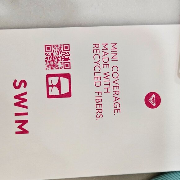 NEW Roxy Standard Beach Classics Hi-Leg Bikini Bottom Small Aqua - Picture 10 of 11